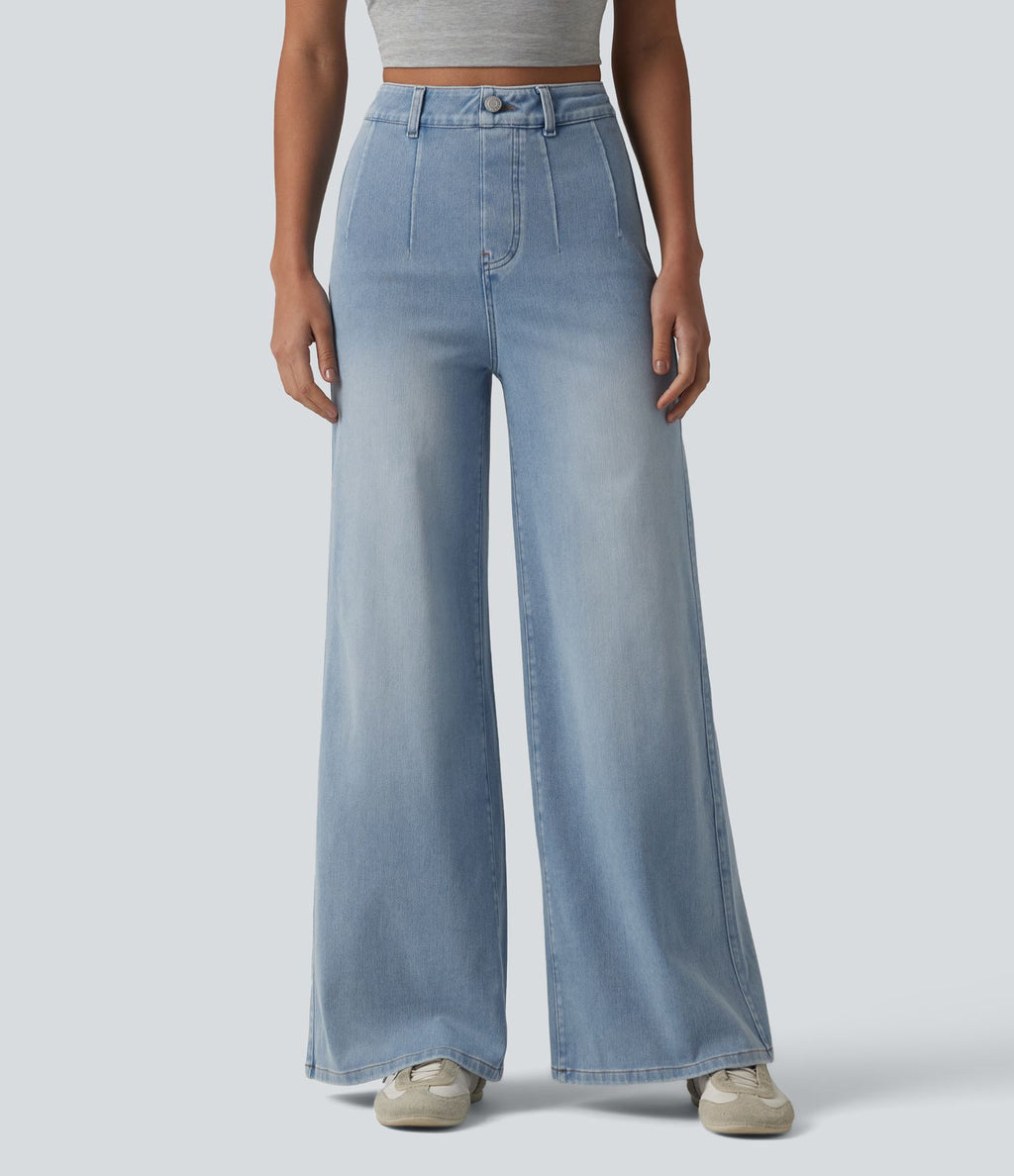 Halara Flex™ Jean large décontracté taille haute gainant avec poches