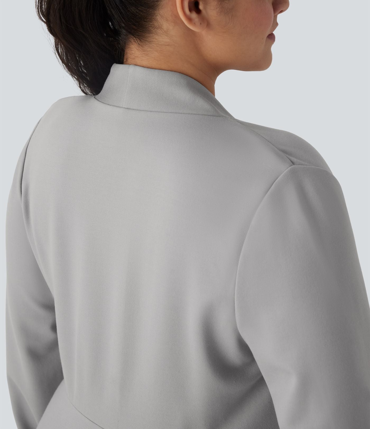 Veste de travail basque devant unique col V grande taille