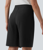 Short tailleur DayStretch mi-taille asymétrique 25 cm avec poches