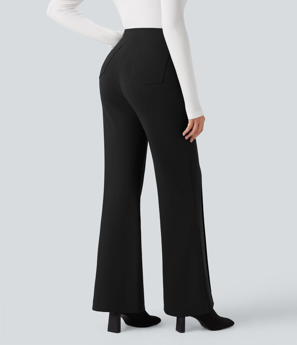 Pantalon tailleur large gainant taille haute Halara Flex™
