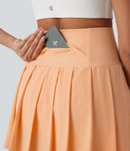 Jupe-short de danse mini Breezeful™ à taille haute, plissée, 2-en-1, avec poches latérales et arrière, ourlet asymétrique et séchage rapide