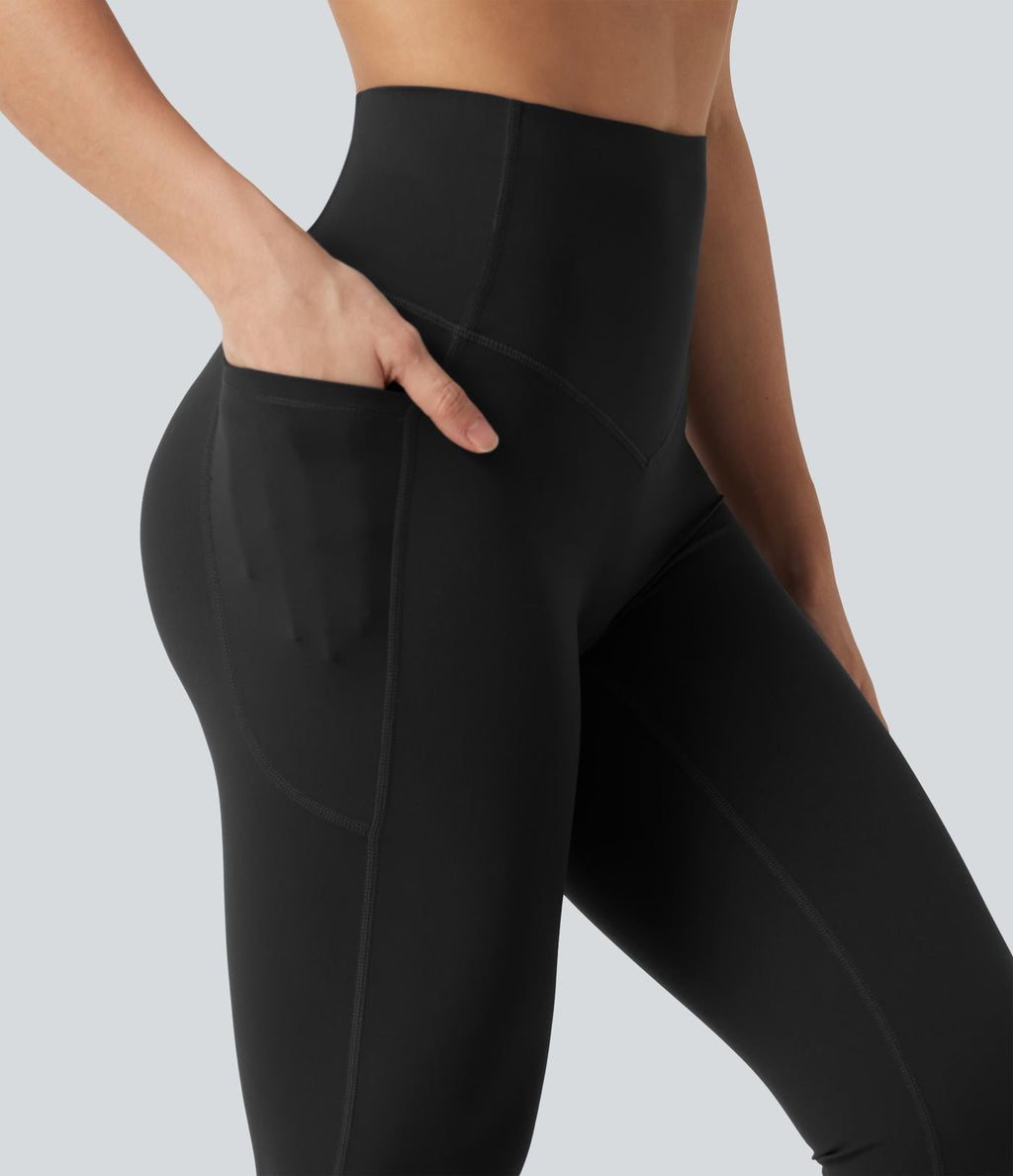 Legging de yoga bootcut Halara UltraSculpt™ taille haute gainant avec poches