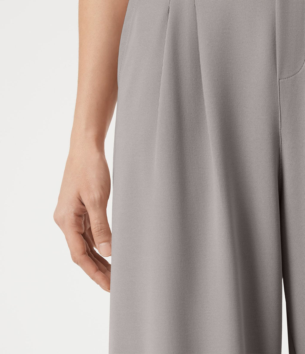 Pantalon tailleur cropped Halara Flex™ taille haute jambes larges en gaufré avec poches