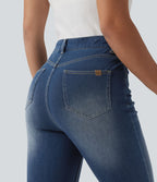 Jean ajusté décontracté Halara Flex™ taille haute avec poches
