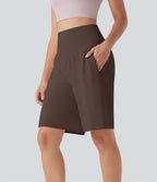 Bermuda SoftlyZero™ Airy de yoga taille haute avec poches multiples et effet frais InstantCool