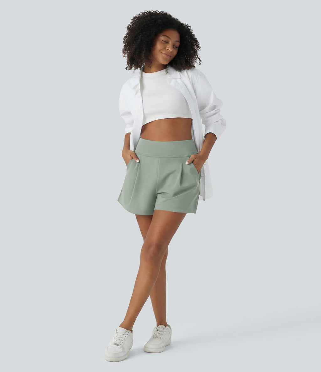 Short de travail large taille haute DayStretch avec poches