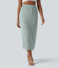 Jupe midi décontractée taille haute