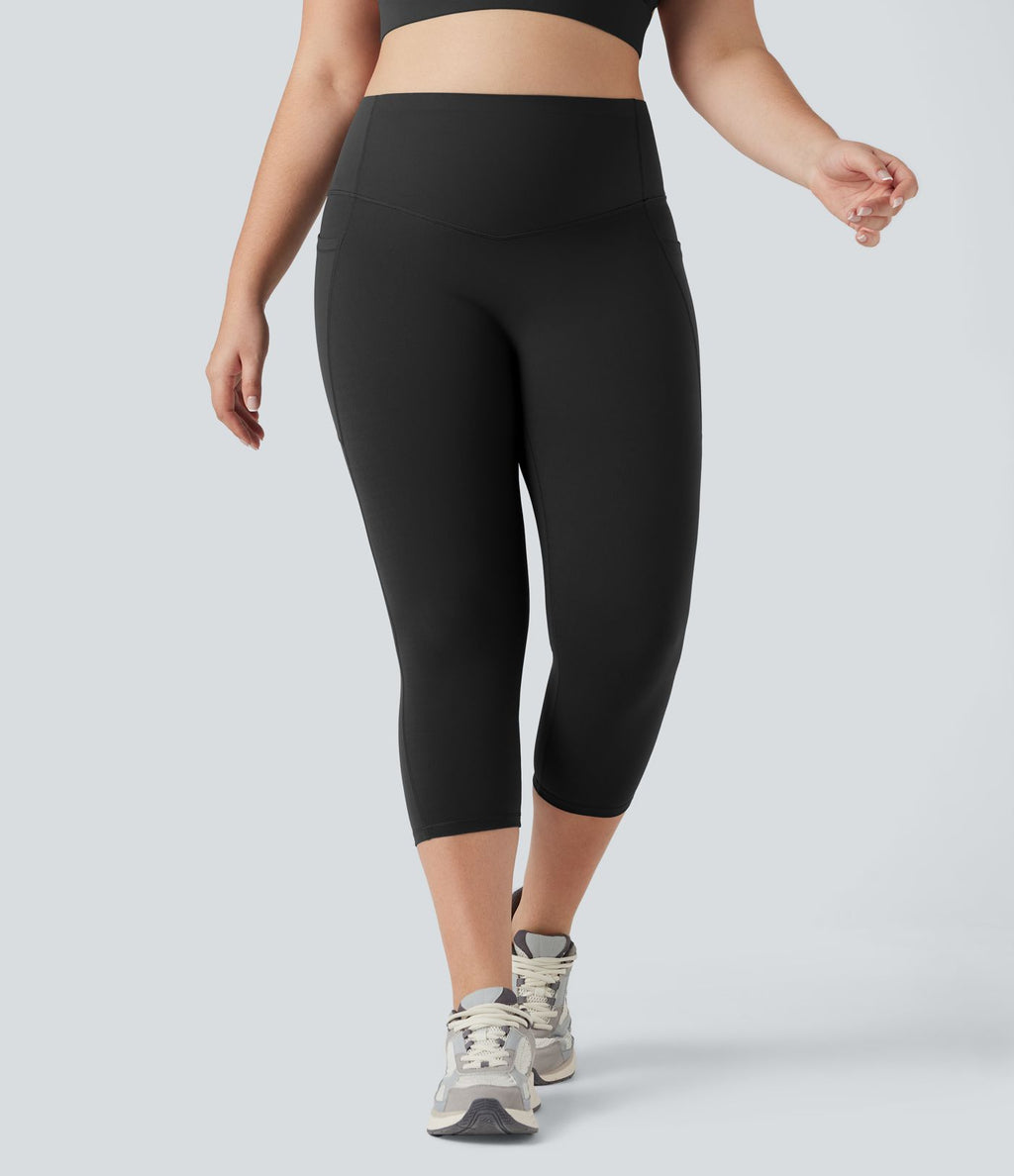 Jupe-short de tennis courte 2-en-1 gainante taille haute avec poches