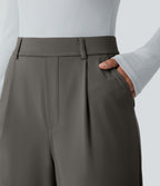 Pantalon tailleur évasé taille haute Halara Flex™ DayStretch avec poches