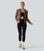 PuffFlex Veste matelassée casual extensible à col montant et manches longues avec poches