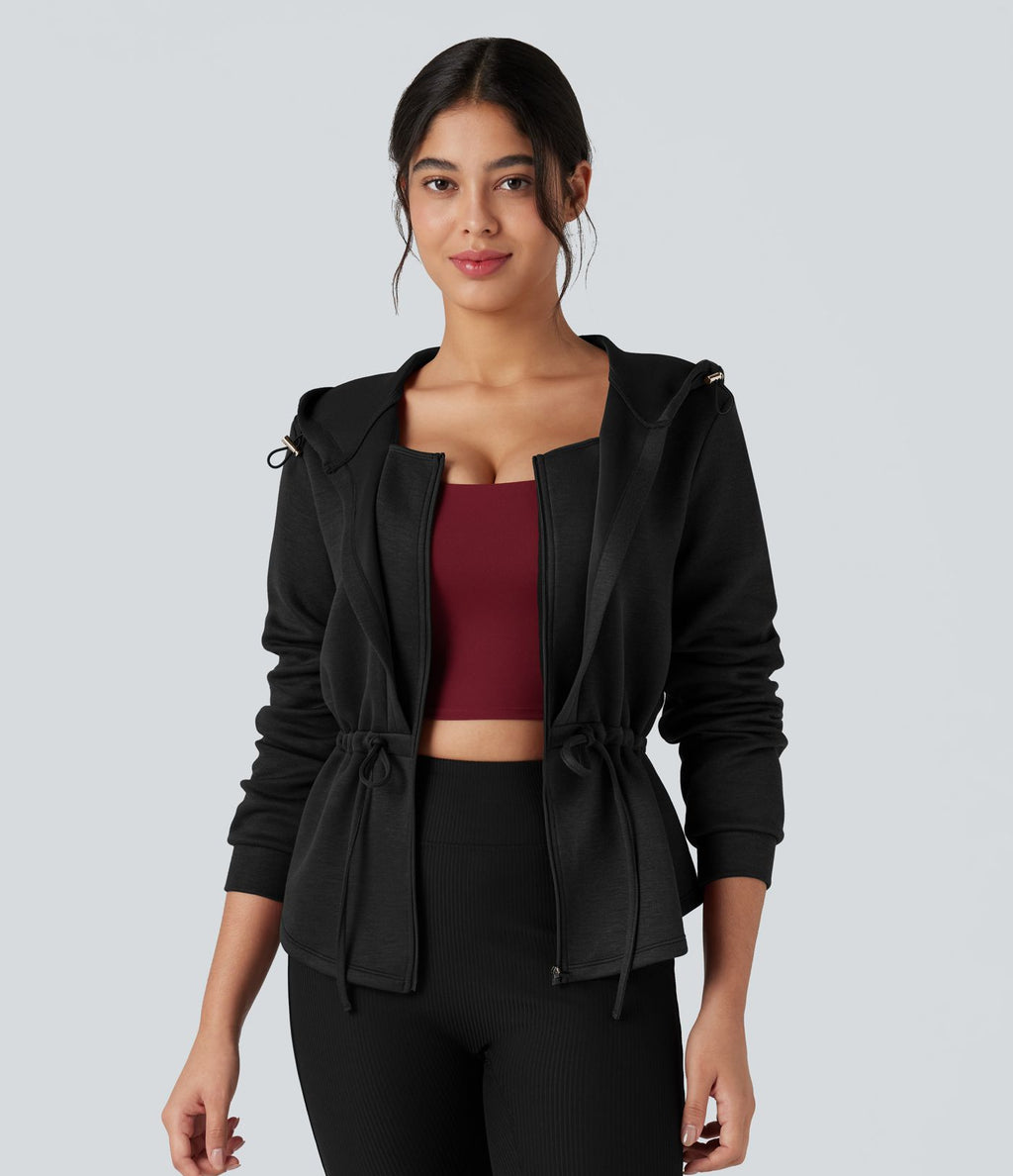 Veste de sport SpacerTek™ à capuche, manches longues, ourlet arrondi