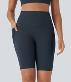 Short cycliste 22,8 cm d'entraînement gainant taille haute avec poches Halara UltraSculpt™