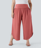 Pantalon tailleur gainant taille haute avec poches Halara Flex™