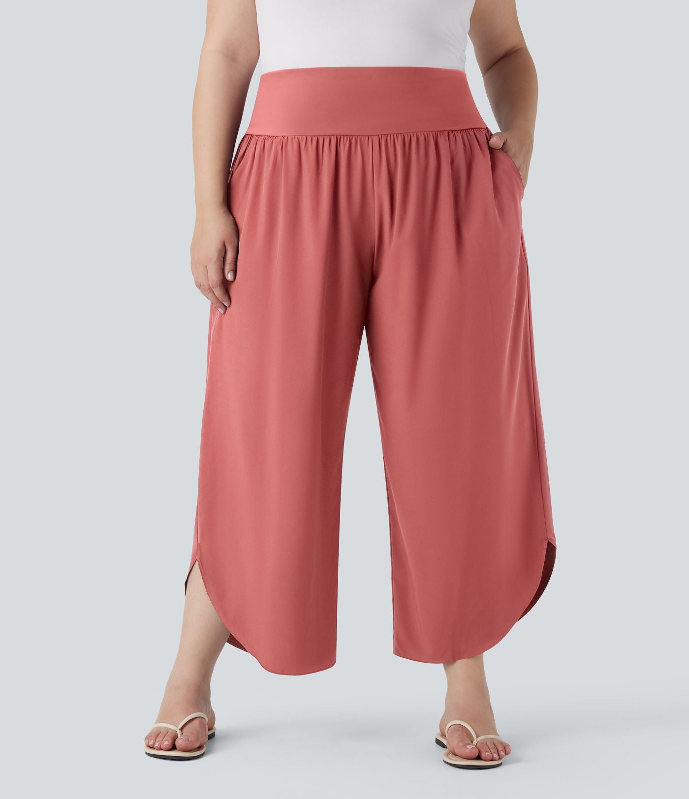 Pantalon tailleur gainant taille haute avec poches Halara Flex™