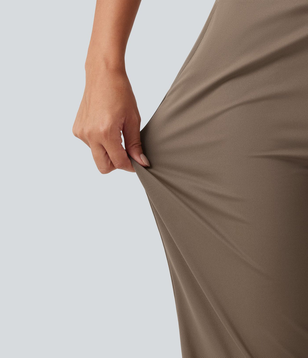 Pantalon de golf capri taille mi-haute avec poches, séchage rapide, protection solaire UPF 40+