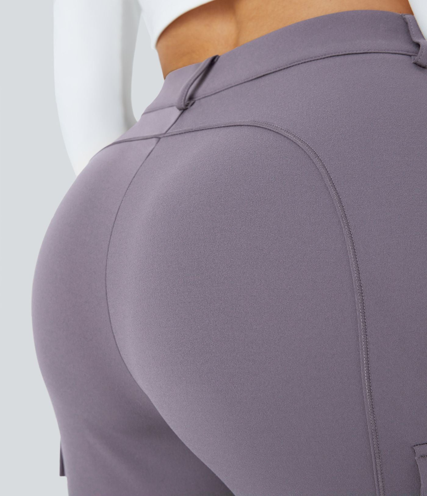 Pantalon cargo ajusté uni taille haute DayStretch avec poches zippées
