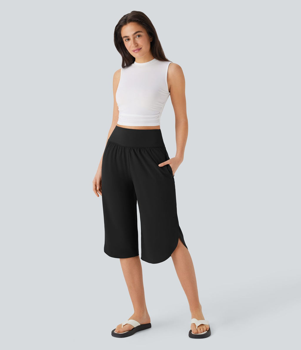 Pantalon décontracté gainant taille haute à séchage rapide avec poches Breezeful™