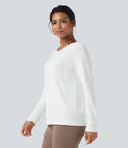 Haut de sport décolleté rond à manches longues sans couture OneForm Seamless Flow