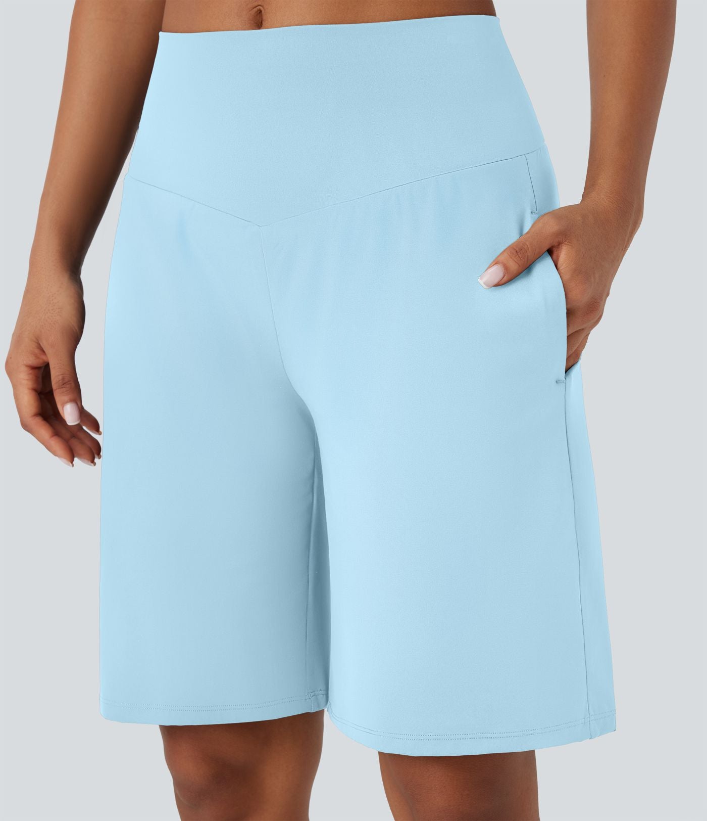 Bermuda SoftlyZero™ Airy de yoga taille haute avec poches multiples et effet frais InstantCool