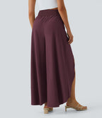 Breezeful™ Pantalon Large Fluide Séchage Rapide Taille Haute Poche Arrière