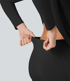 Robe décontractée 2-en-1, épaules dénudées, manches longues, fronces, brassière intégrée, à poche — Easy Peasy