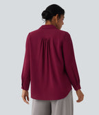 Chemise de travail col V manches longues avec poches