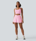 Jupe-short de tennis SoftlyZero™ Airy gainante croisée à effet frais InstantCool et poches, Lucid, protection solaire UPF50+