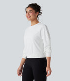 Haut de sport yoga col rond manches longues