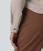 Chemise tailleur à rayures manches longues
