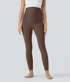 Legging 7/8 de yoga de maternité Softlyzero™ à taille très haute - Protection UPF50+