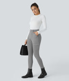 Pantalon cargo ajusté tailleur taille haute Halara Flex™ DayStretch avec poches