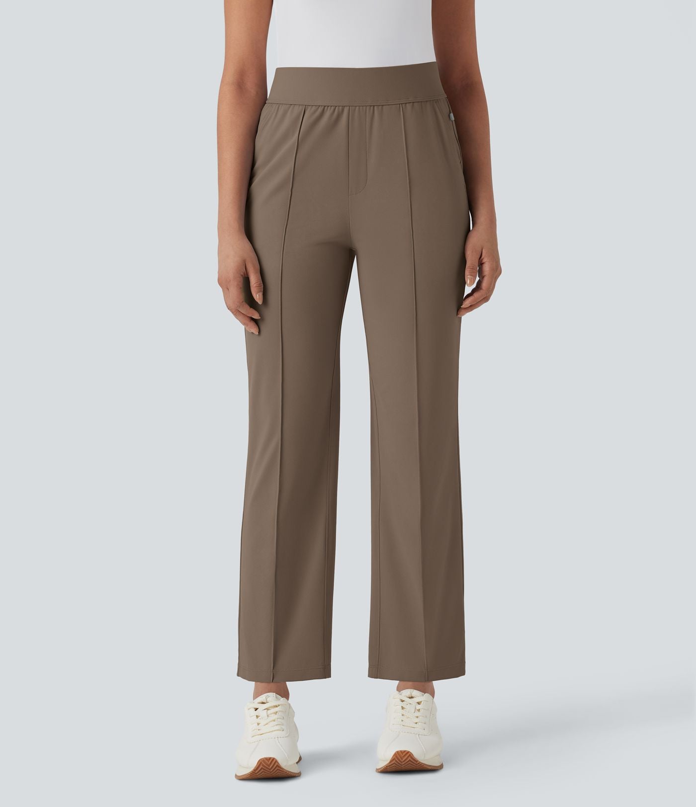 Pantalon de golf séchage rapide, taille mi-haute, avec poches et poche tee, UPF40+