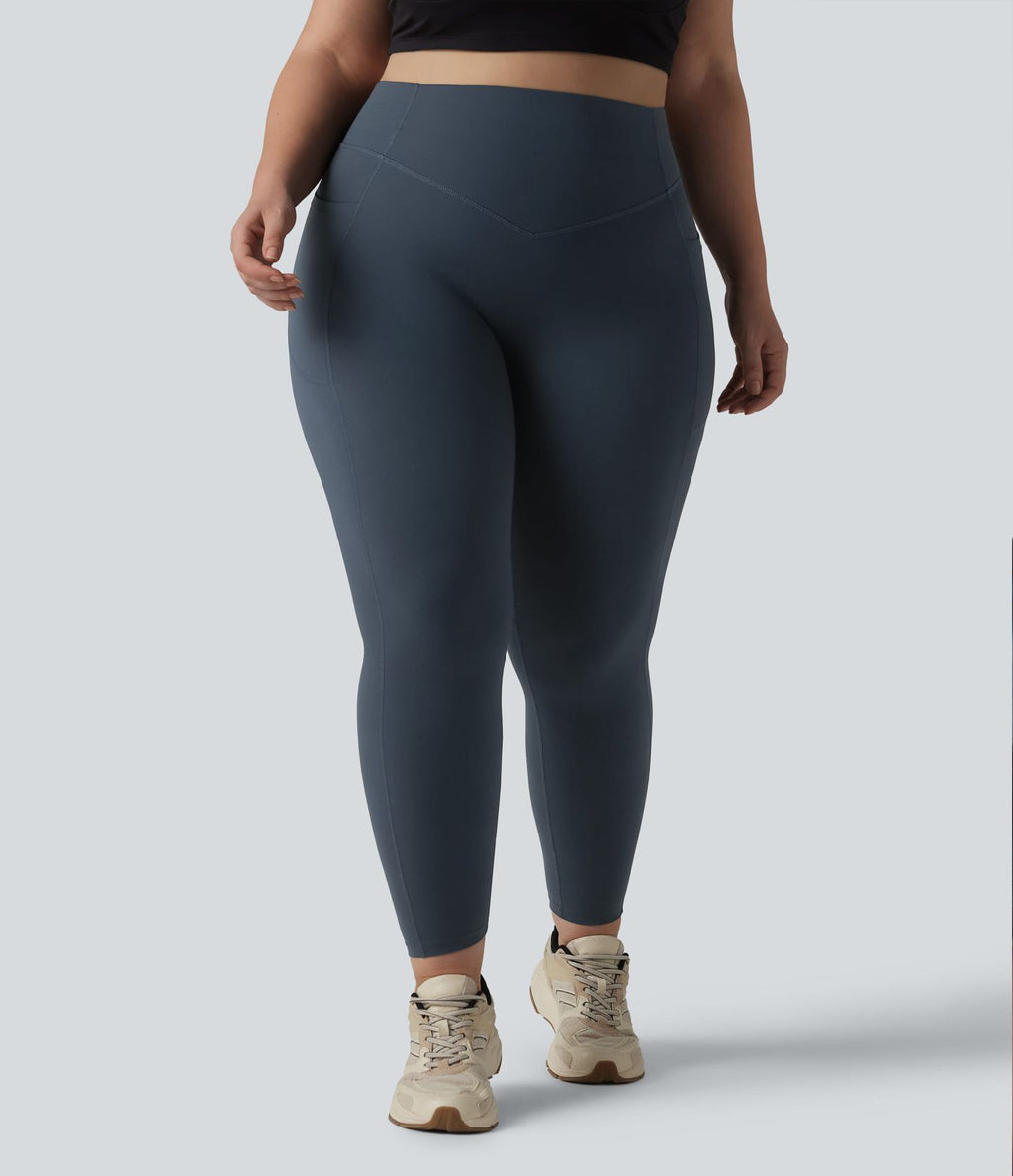 Legging d'entraînement gainant galbant taille haute grande taille avec effet scrunch et poches Halara UltraSculpt™