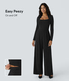 Combinaison de cérémonie à manches longues, coupe large avec poches latérales et zip invisible - Édition Easy Peasy