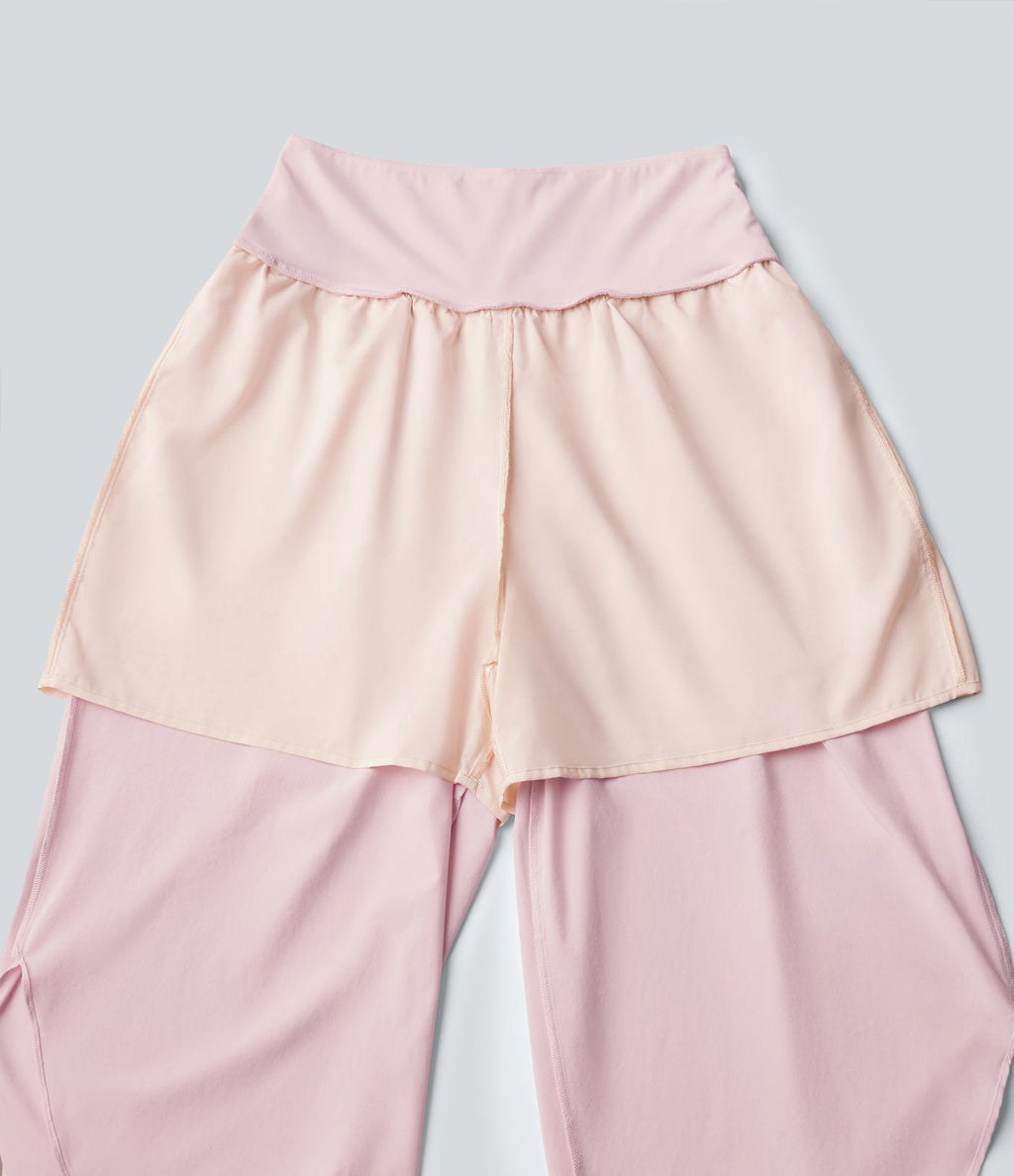 Breezeful™ Pantacourt taille haute ventre plat, ourlet arrondi, séchage rapide et poches
