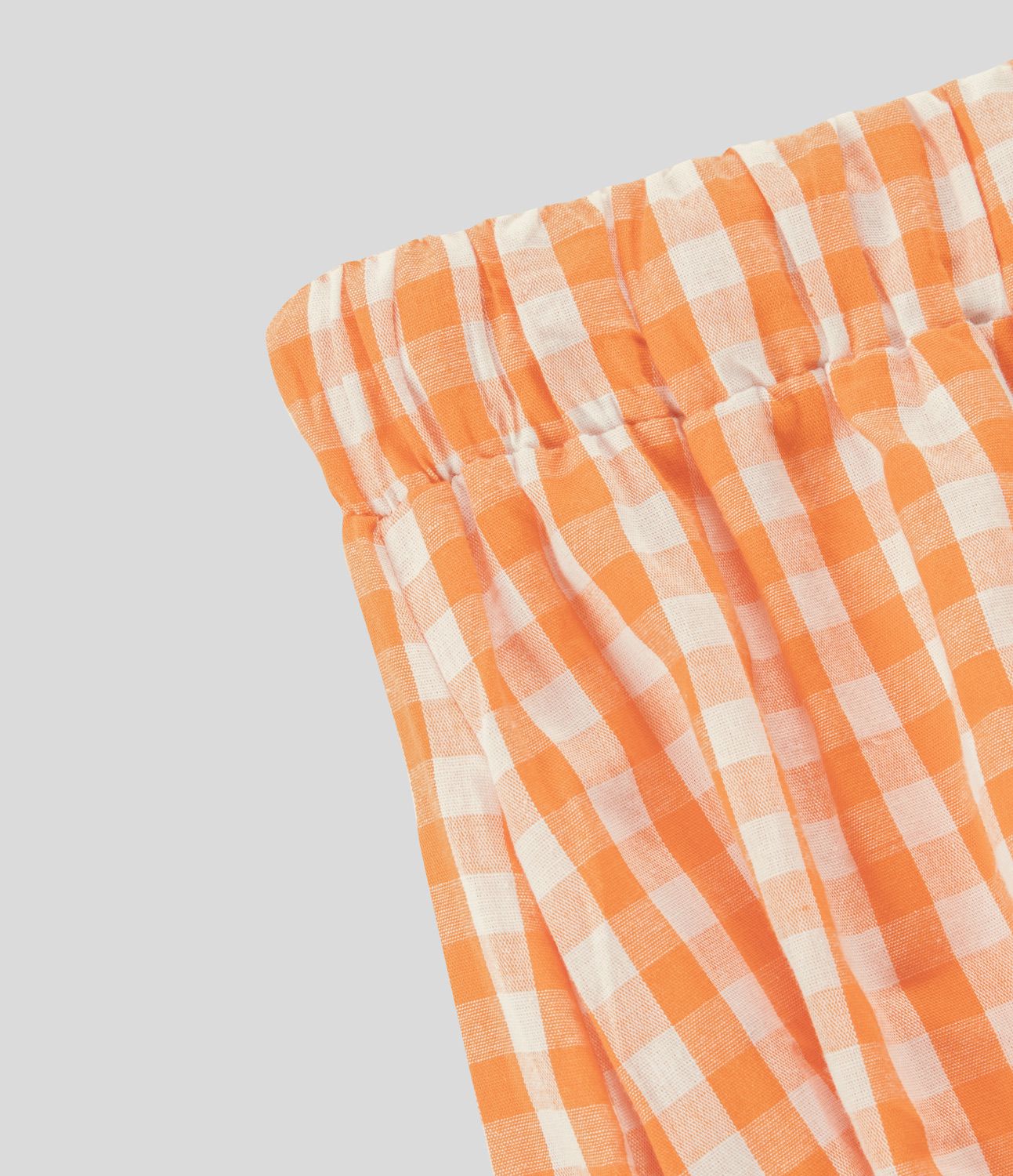 Pantalon en Coton Casual à Carreaux à Taille Haute avec Cordon de Serrage et Poches Latérales Amples