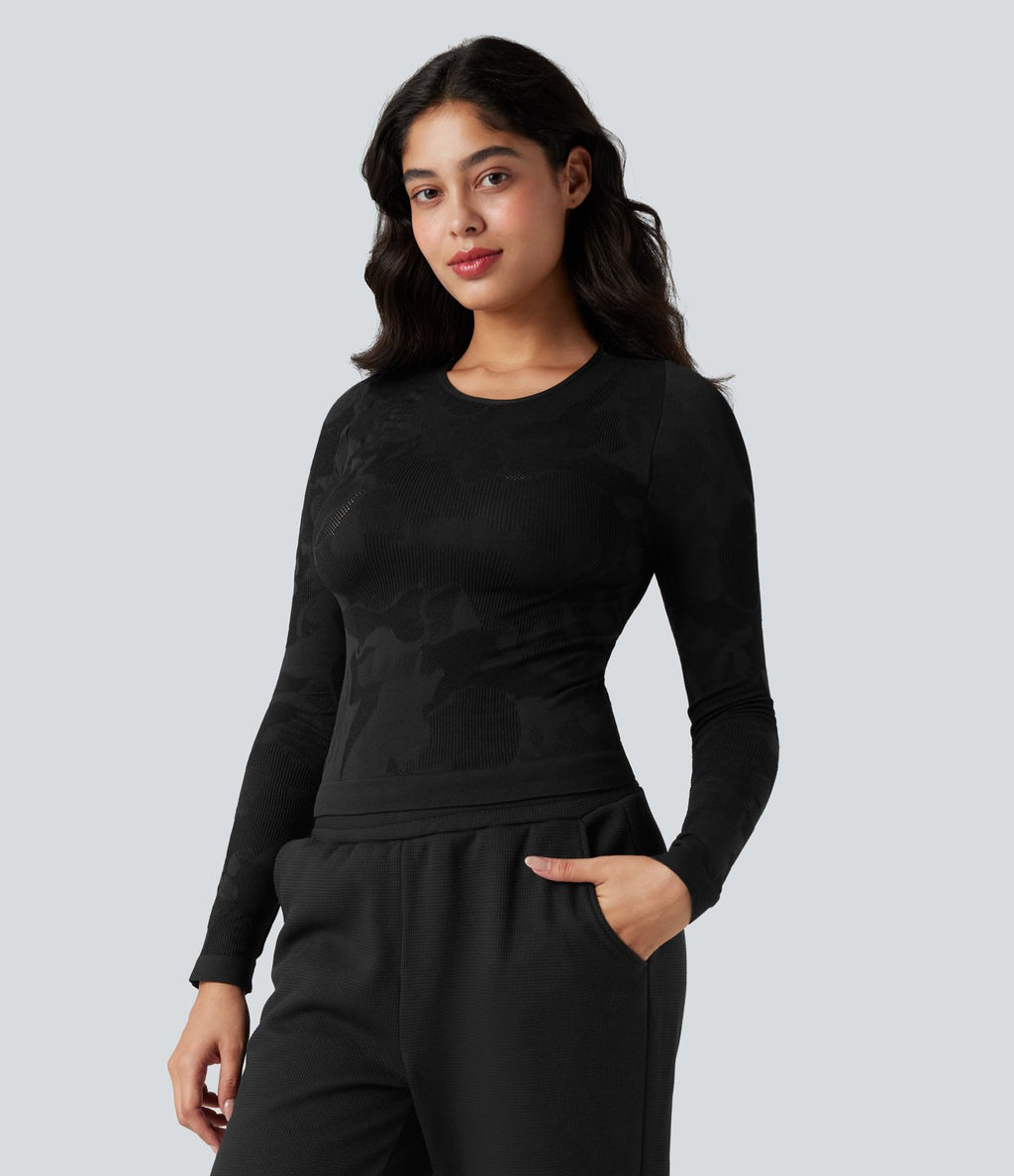 Haut de sport à manches longues sans couture OneForm Seamless Flow