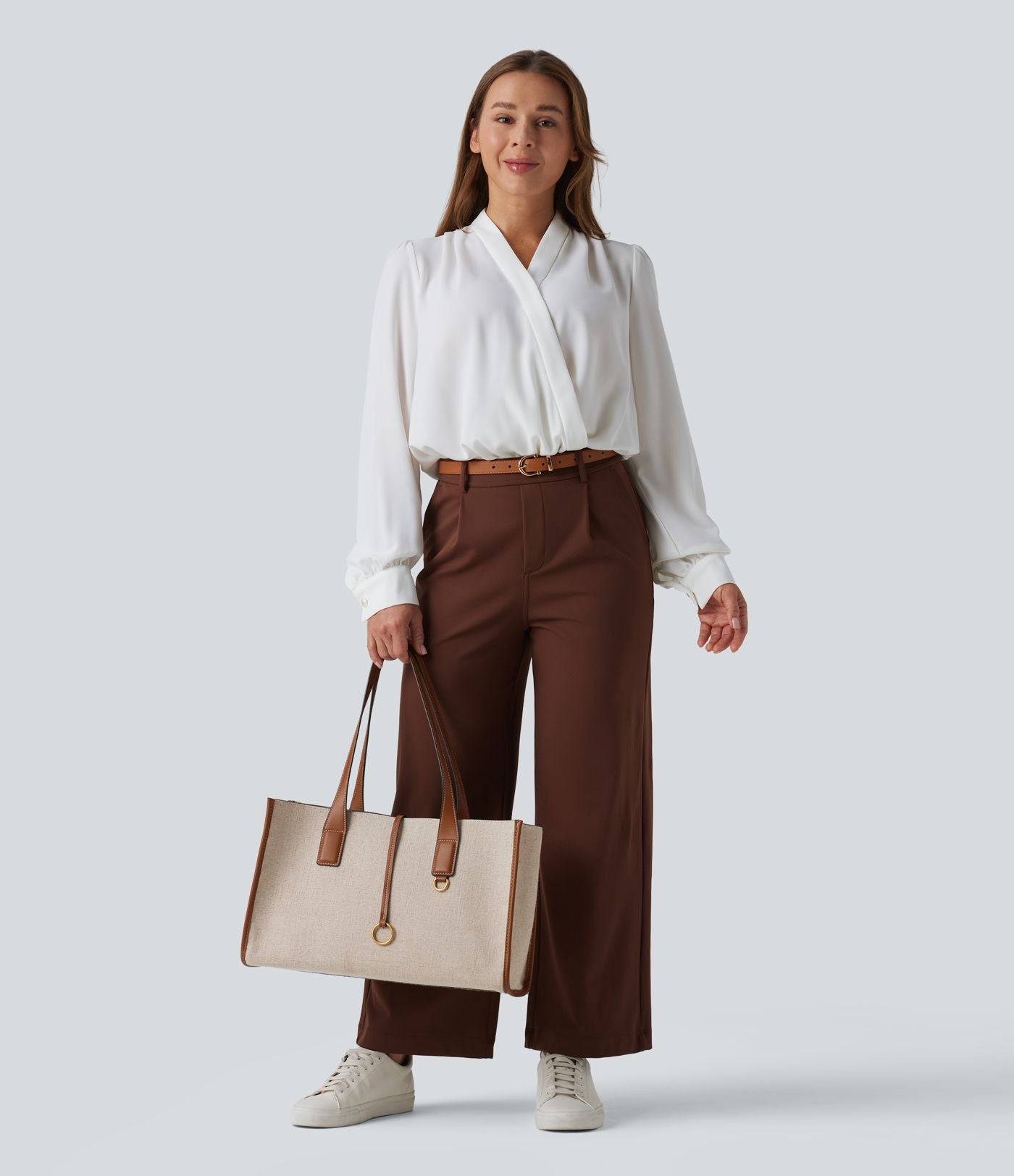 Body manches longues croisé pour le travail