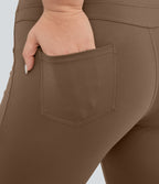 Legging yoga évasé grande taille taille haute DayStretch avec poches