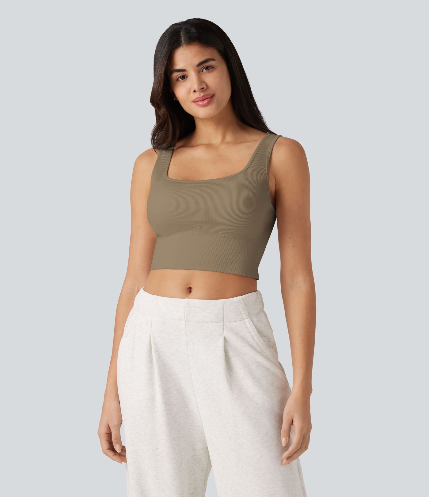 OneForm Débardeur casual sans couture col rond échancré dos en U avec soutien-gorge intégré