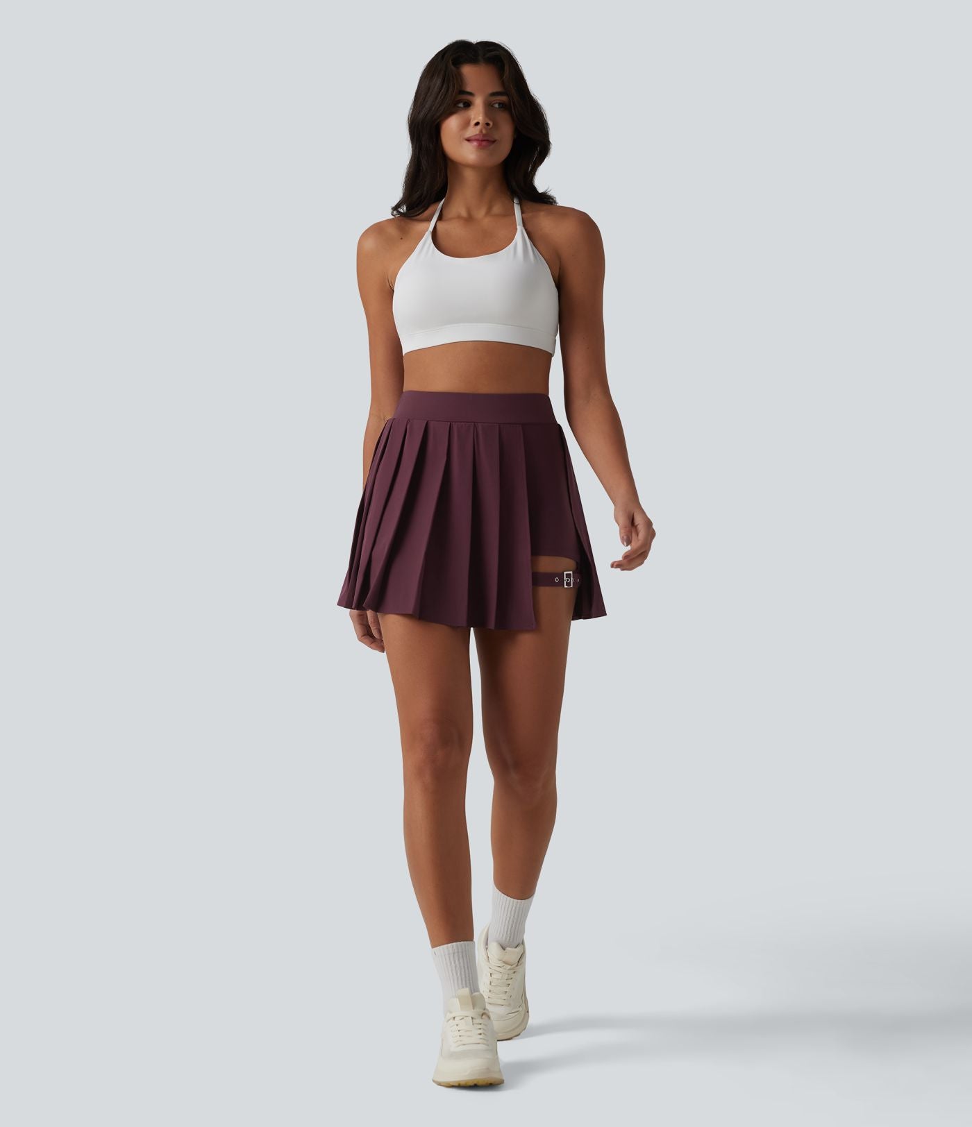 Jupe courte plissée 2-en-1 Breezeful™ taille haute séchage rapide avec poche et boucle ajustable