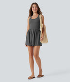 Combi-short 2-en-1 avec coussinets et poches - Édition Easy Peasy