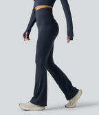 Legging de sport bootcut Halara Ultrasculpt™ taille haute gainant dos croisé avec poches