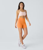 Softlyzero™ Plush Shorts 12,5cm Yoga Taille Haute Croisés Froncés