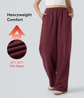 Pantalon jogging molleton coton taille haute avec cordon de serrage et poches