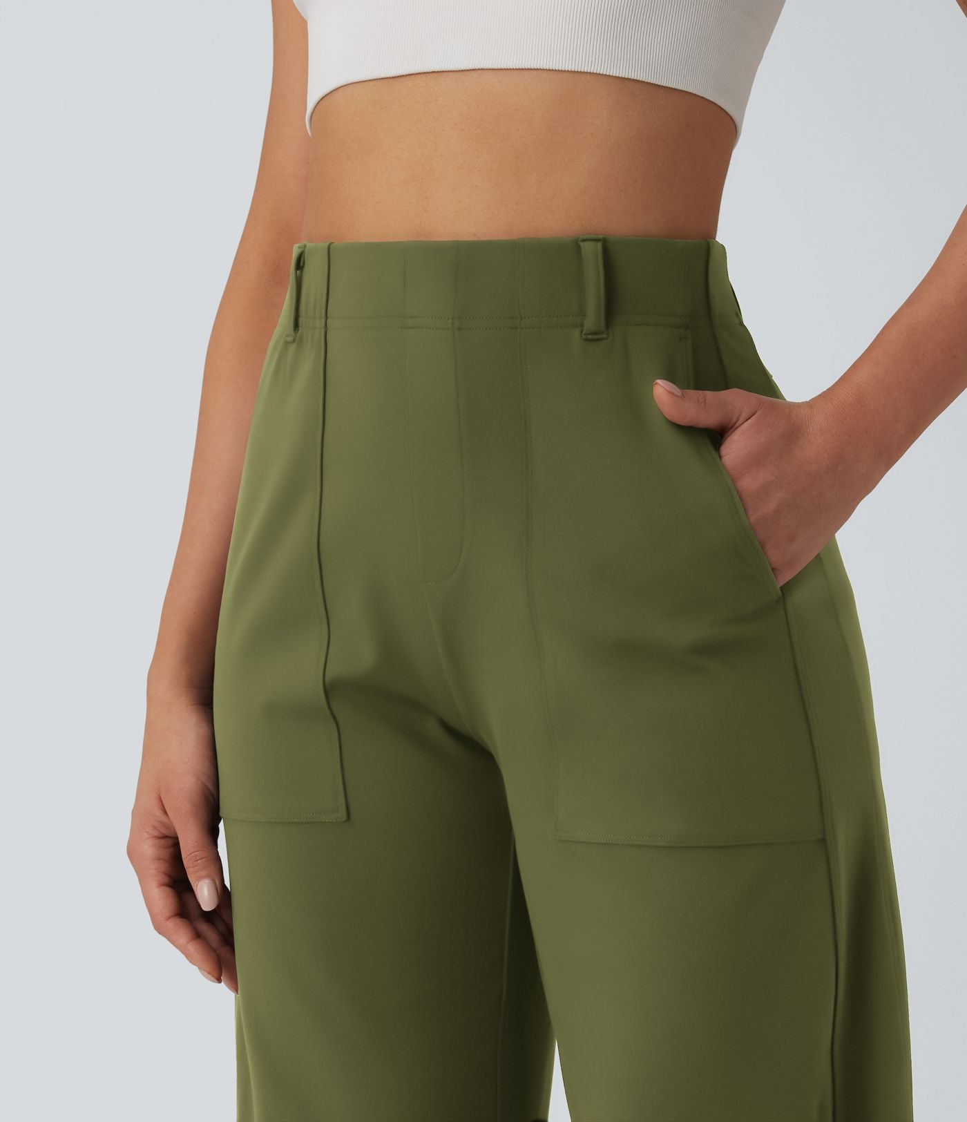 Pantalon barrel DayStretch taille haute avec poches