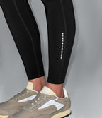 Legging de randonnée 7/8 résistant à l'usure taille haute croisée réfléchissant avec poche