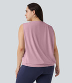 Débardeur yoga grande taille col rond Cool Touch - UPF50+