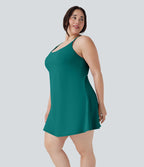 Robe de sport grande taille dos nu Softlyzero™ Plush - longueur rallongée - Easy Peasy Edition