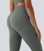 Legging d'entraînement gainant effet push-up taille haute côtelé doux sans couture OneForm Seamless Flow
